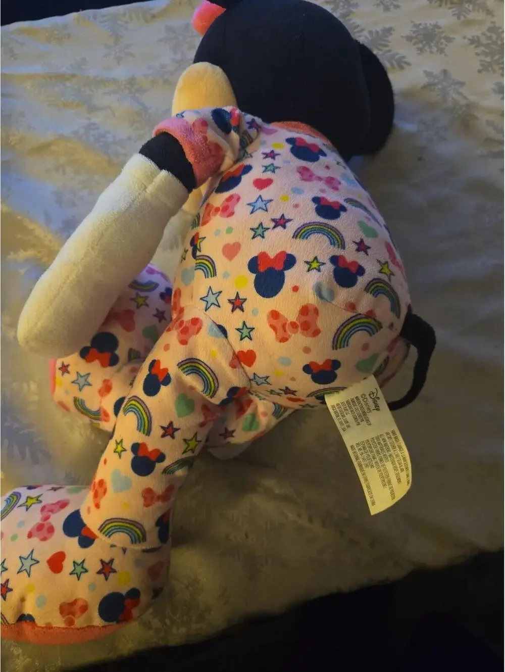 Disney Minnie Mouse Pajama Plush - Pink Rainbow Print